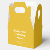 かわいいカスタムイエローカップルのシャワーありがとう フェイバーボックス (オープン)