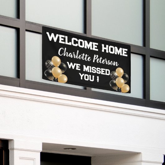 かわいいカスタムウェルカムホームバルーン 横断幕 (ビルの外側)