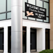 かわいいカスタムウェルカムホーム 横断幕 (ビルの外側)