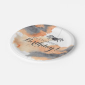 かわいいカスタムウォーターカラーハロウィーン誕生日 ペーパープレート (アングル)