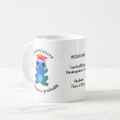 かわいいカスタムカエル幼稚園卒業 コーヒーマグカップ (正面左)