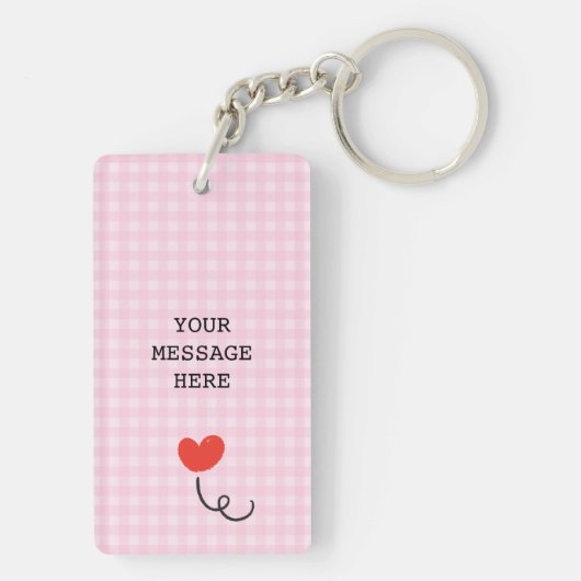 かわいいカスタムカップルの写真と文字プレゼント キーホルダー (裏面)