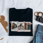 かわいいカスタムカップルの写真と文字プレゼント Tシャツ<br><div class="desc">カップル用のフォトシャツカスタムでタイムレスなキープサケを作ろう！カップルの写真お気に入りのをレトロなインスパイアデザインでパーソナライズし、記念日、バレンタインの日、または単に理由に最適。写真とカスタマイズ文字でも。このシャツはユニーク愛の賜物祝だ。このトレンディーティーは感傷的な価値とスタイルを融合させ、特別な思い出を捉える。写真をアップロードし、今すぐ記事を作ろう！</div>