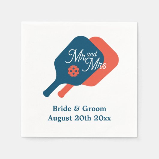 かわいいカスタムカラーピックル結婚ボールのナプキン スタンダードカクテルナプキン (正面)