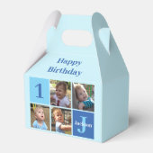 かわいいカスタムキッズフォトボーイズバースデーパーティー フェイバーボックス (正面サイド)