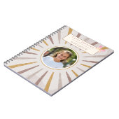 かわいいカスタムキッドの名前&フォト引用文 ノートブック (左側)