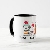 かわいいカスタムキティ猫クリスマスマグカップ マグカップ (正面左)