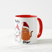 かわいいカスタムキティ猫クリスマス マグカップ (正面右)