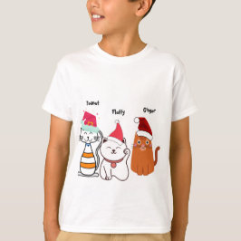 かわいいカスタムキティ猫クリスマス Tシャツ