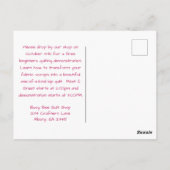 かわいいカスタムキルト屋 ポストカード (裏面)