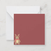 かわいいカスタムクリスマスグリーティングカード ノートカード (裏面)