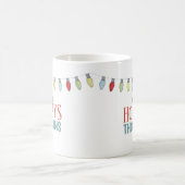 かわいいカスタムクリスマススタイリッシュ家族の名前 コーヒーマグカップ (中央)