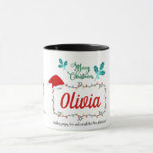 かわいいカスタムクリスマスナースプレゼント2写真名 マグカップ (中央)