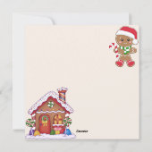 かわいいカスタムクリスマスノートカード シーズンカード (裏面)