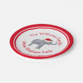 かわいいカスタムクリスマスホワイトエレファントパーティー ペーパープレート (アングル)