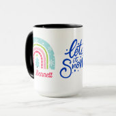 かわいいカスタムクリスマスレインボー先生ギフト マグカップ (正面左)