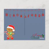 かわいいカスタムクリスマス ポストカード (裏面)