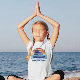 かわいいカスタムクルーズシップ家族旅行サンセットキッズ Tシャツ