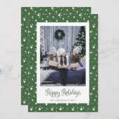 かわいいカスタムグリーンスターズ写真 シーズンカード (正面/裏面)