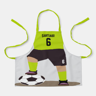 かわいいカスタムサッカー選手あなたの名前番号色 エプロン