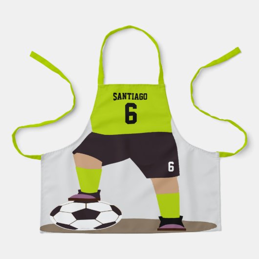 かわいいカスタムサッカー選手あなたの名前番号色 エプロン (正面)
