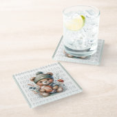 かわいいカスタムサッカー ガラスコースター (アングル)