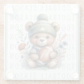 かわいいカスタムサッカー ガラスコースター (裏面)