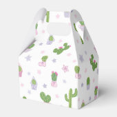 かわいいカスタムサボテン赤ちゃんシャワー フェイバーボックス (裏面サイド)