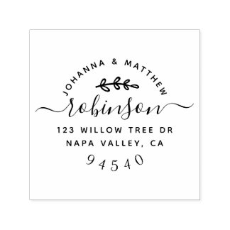 かわいいカスタムスクリプトカップルの名前差出人住所 セルフインキングスタンプ