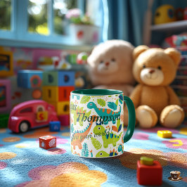 かわいいカスタムズ恐竜アドベンチャーマグ子供へ マグカップ