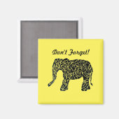 かわいいカスタムゾウ磁石 マグネット (正面/裏面)