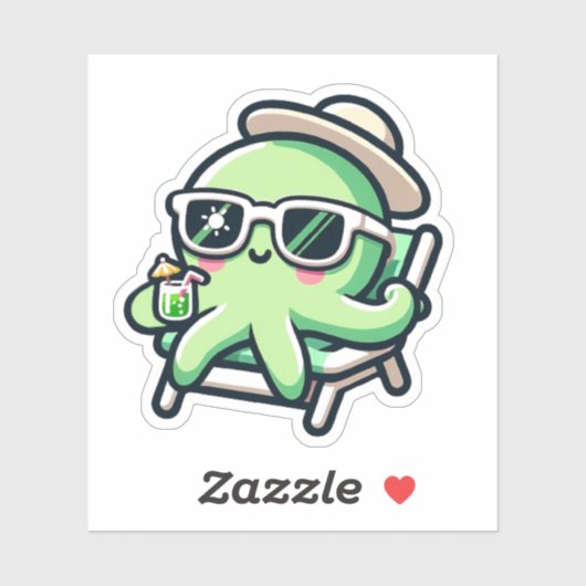 かわいいカスタムタコのビニール貼り シール (シート)