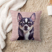 かわいいカスタムチワフアピンク装飾用クッション クッション (ブランケット)