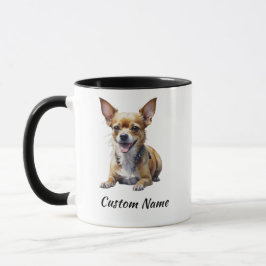 かわいいカスタムチワワ 犬 ペット 犬好き アート マグカップ