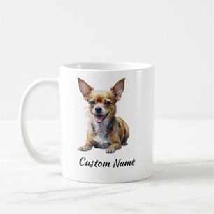 かわいいカスタムチワワ 犬 ペット 犬 愛好家 アート コーヒーマグカップ