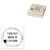 かわいいカスタムテキストロゴまたは画像を追加する ラバースタンプ (押印)