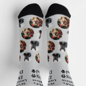 かわいいカスタムデザインの愛犬写真ソックス ソックス (上部)