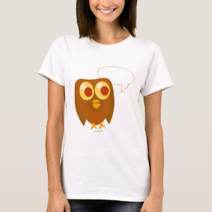 かわいいカスタムトークバブルフクロウ漫画デザイン Tシャツ