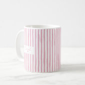 かわいいカスタムネームストライプコーヒーマグ コーヒーマグカップ (正面左)