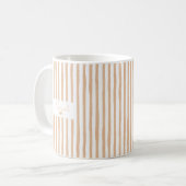 かわいいカスタムネームストライプコーヒーマグ コーヒーマグカップ (正面左)