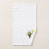 かわいいカスタムハネビーをホワイトタオルセット バスタオルセット (ハンドタオル)