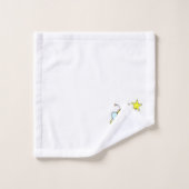 かわいいカスタムハネビーをホワイトタオルセット バスタオルセット (ウォッシュタオル)