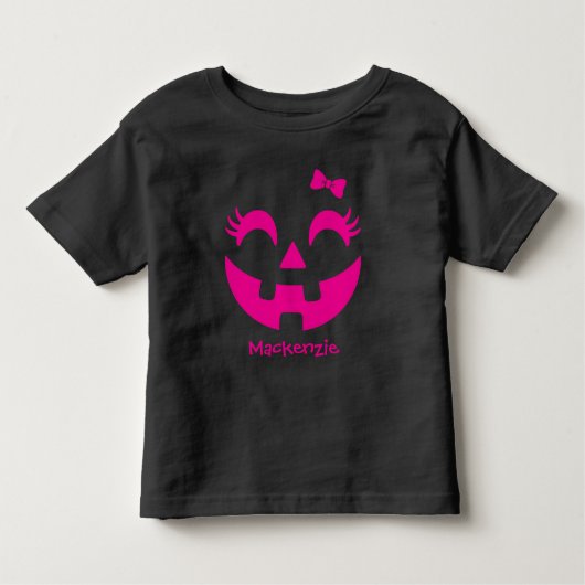 かわいいカスタムハロウィンジャック・オ・ランタン トドラーTシャツ (正面)