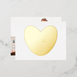 かわいいカスタムハート写真文字バレンタインデー 箔シーズンポストカード