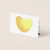 かわいいカスタムハート文字と写真バレンタインデー 箔カード (正面)