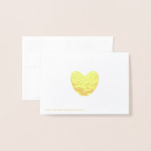 かわいいカスタムハート文字と写真バレンタインデー 箔カード (裏面封筒付き)