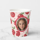 かわいいカスタムバリーの写真と名前の紙 紙コップ (裏面)