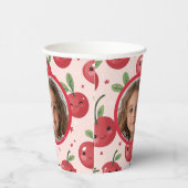 かわいいカスタムバリーの写真と名前の紙 紙コップ (右)