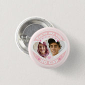 かわいいカスタムバレンタイン写真 缶バッジ (正面&裏面)