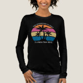 かわいいカスタムビーチトリップレディースロングスリーブ トライブレンドＴシャツ (正面)